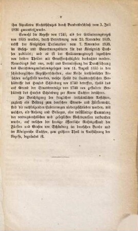 Die staatsrechtlichen Verhältnisse der Fürsten und Grafen von Schönburg
