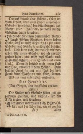 Das Benedicite.