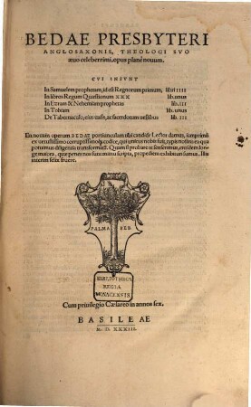 Opus plane novum : Cui insunt in Samuelem Prophetam ... Libri 4
