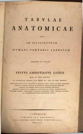 Tabulae Anatomicae. [1]. [Text]