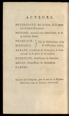 Acteurs.
