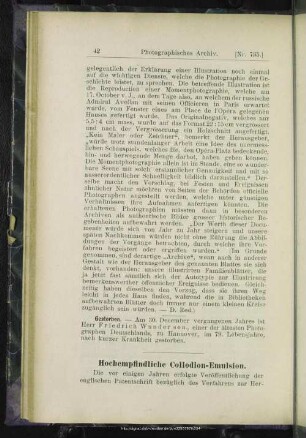 Hochempfindliche Collodion-Emulsion