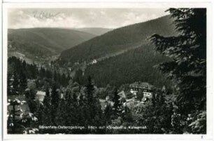 Bärenfels. Blick auf Kipsdorf und Kaiserhof