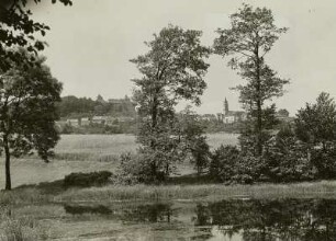 Augustusburg, Ortsansicht : Augustusburg. Gesamtansicht von Südosten gesehen
