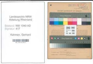 Entnazifizierung Gerhard Kahmen , geb. 29.04.1899 (Landwirt)