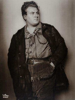 Der Kammersänger Alfred Piccaver in dem Stück "Das Mädchen aus dem goldenen Westen"