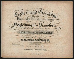 Lieder und Gesänge für eine Bass- oder Bariton-Stimme mit Begleitung des Pianoforte Op. 53 ; 9te Liedersammlung ; 2te Sammlung der Bassgesänge