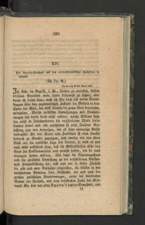 XIV. Die Arzneiwissenschaft ...