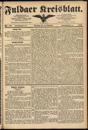 Ausgabe vom Dienstag, den 18. November 1902.