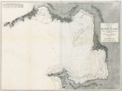 Plano del Puerto de Pollok, Archipiélago Fiipino, Isla de Mindanao