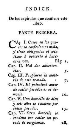 Indice de los capítulos que contiene este libro.