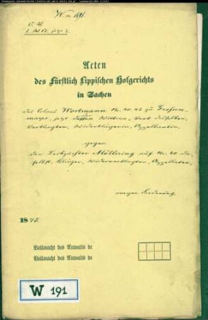 Wortmann in Großenmarpe gegen Leibzüchter Möllering zu Großenmarpe