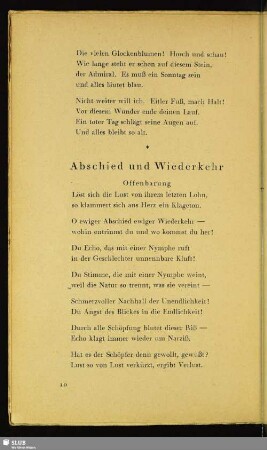 Abschied und Wiederkehr