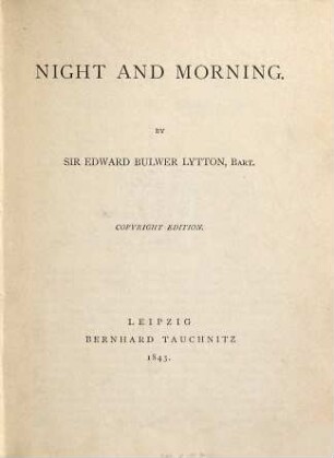 Night and morning