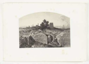 Ruinen von Karnak (Ägypten), Tafel 142 aus: "Les artistes contemporains", Band 8, Paris 1853