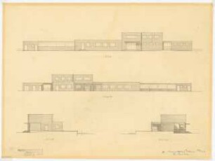 Bahnhof: Empfangsgebäude 4 Ansichten