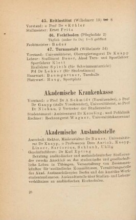 26, Akademische Krankenkasse