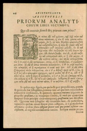 Aristotelis Priorum Analyticorum Liber Secundus.