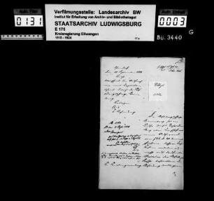Schuldenwesen der Stiftungspflege bzw. Kirchengemeinde Steinenberg