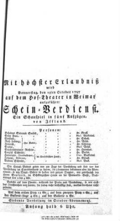 Schein=Verdienst