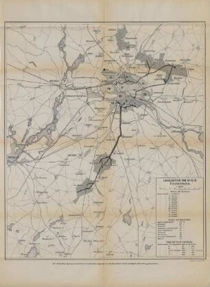 Karte: Canalisation von Berlin. Übersichtsplan