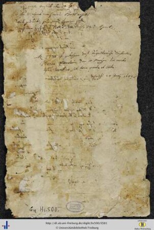 (56r - 58v) Notizen (u.a. Angaben zur Geburt eines Mädchens im Jahr 1638 und zur Abgabe von Getreide).