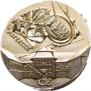 Medaille von Victor Huster auf den Verlust der Reichsfreiheit Esslingens und die Angliederung an Württemberg