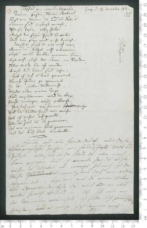 Brief von Adelbert von Chamisso an Friedrich de La Motte- Fouqué