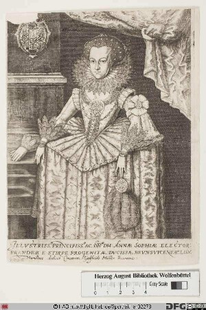 Bildnis Anna Sophia, Herzogin zu Braunschweig-Lüneburg-Wolfenbüttel, geb. Markgräfin von Brandenburg