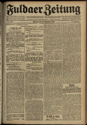 Ausgabe vom Montag, den 10. Dezember 1917.