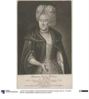 Porträt der Wilhelmina Barbara Geuder