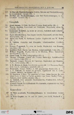 Konvolute (Nr. 577-601)