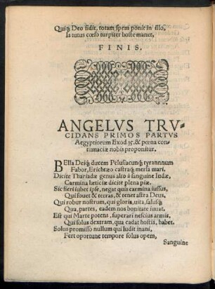 Angelus Trucidans Primos Partus Aegyptiorum ...