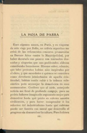 La hoja de parra