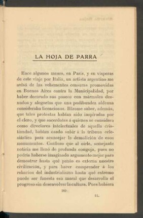 La hoja de parra