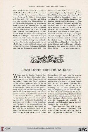 Über unsere häusliche Baukunst, [1]