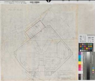 Münster (Münster) Strafanstalt Heizwerk und Werkstättengebäude Lageplan 1960 1 : 500 55 x 55 Pause Staatshochbauamt Münster Regierung Münster Nr. 34026