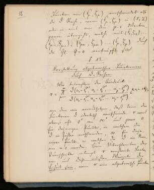 §. 13. Darstellung algebraischer Functionen durch [delta]-Reihen.