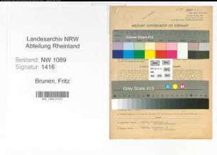 Entnazifizierung Fritz Brunen , geb. 04.06.1883 (Feuerwehrfuehrer)