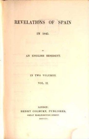 Revelations of Spain in 1845, 2