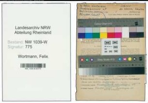 Entnazifizierung Felix Wortmann , geb. 04.10.1905 (Studienassessor)