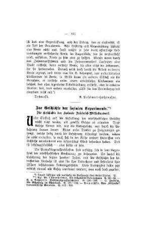 Zur Geschichte der sozialen Experimente