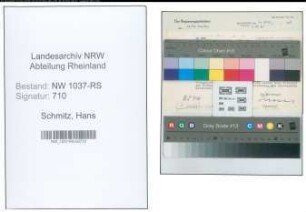 Entnazifizierung Hans Schmitz , geb. 00.00.0000 ()