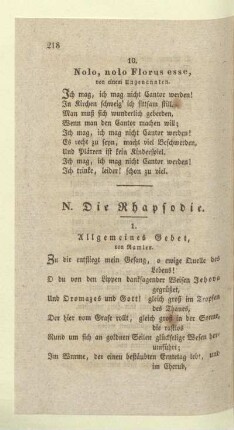 N. Die Rhapsodie