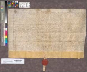 Vidimus van Cornelis van Bergen, Heer van Zevenbergen, van authentieke afschriften van de privileges van Noordeloos van 1434 en 1455, waarvan dieven en kerkroovers de oorspronkelijke uit de kerk van Noordeloos meegenomen hadden, 12 October 1540. Perkament met 1 uithangend zegel.