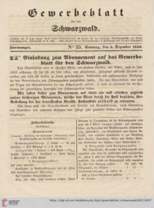 Nro. 25 (5. Dezember)