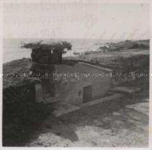 Wehrmachtssoldaten, Deutsche Marine-Artillerie-Batterie an der französischen Atlantikküste