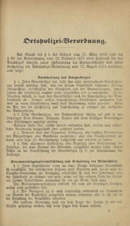 Ortspolizei-Verordnung