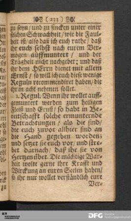 [Lehren und Vermahnungen nach unterschiedlichen Reguln.]