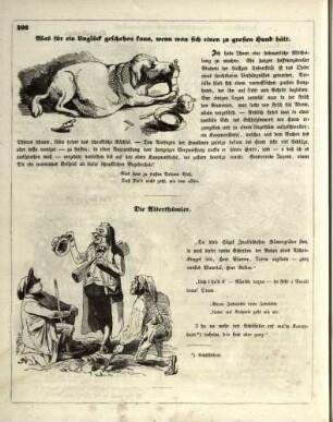 "Was für ein Unglück geschehen kann, wenn man sich einen zu großen Hund hält" "Alterthümler"